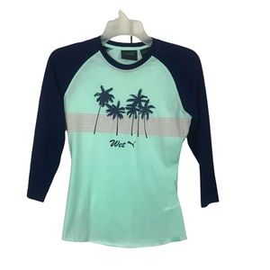 Puma By Rihanna Palm Print Raglan Tee